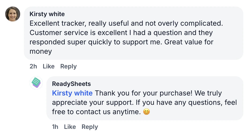 Customer review screenshot