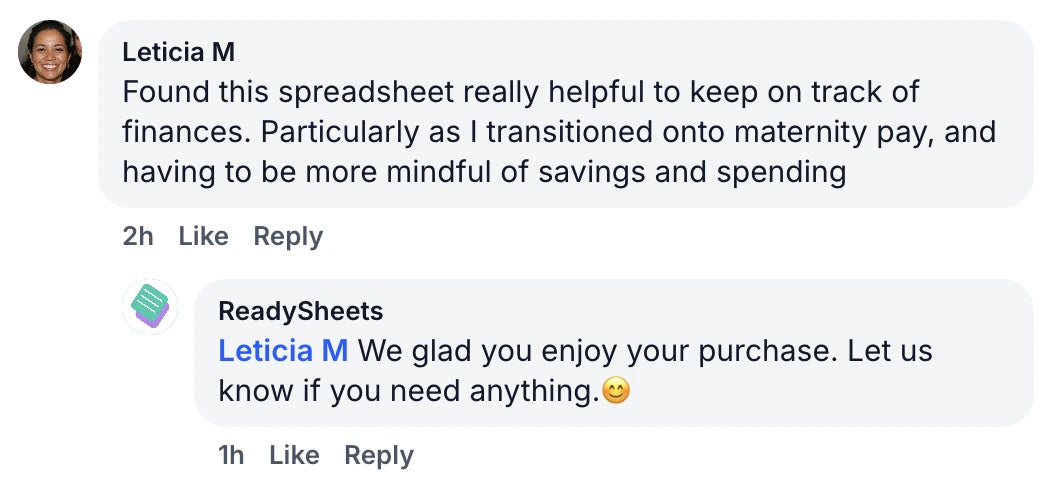 Customer review screenshot